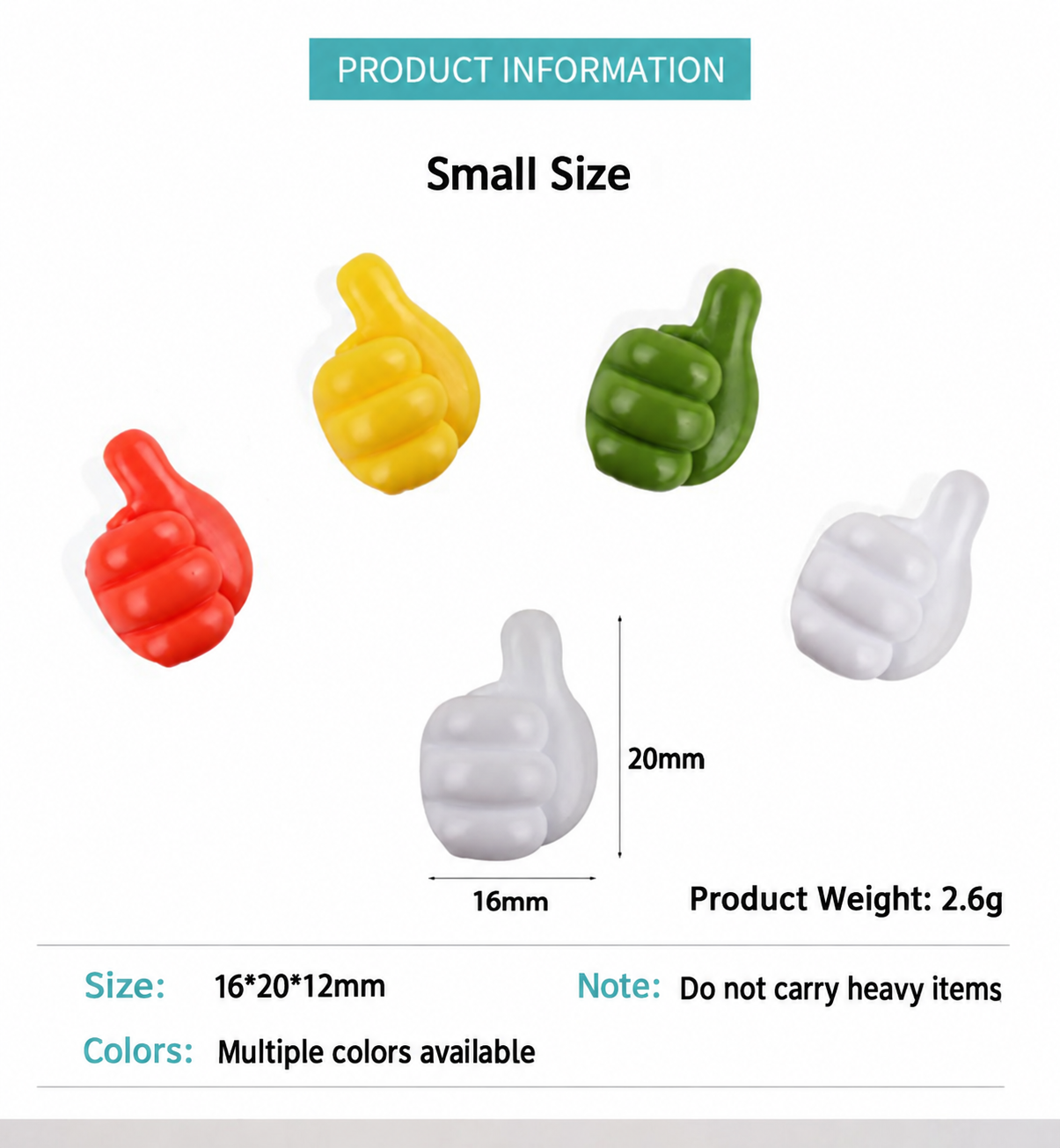 Silicone Thumb Wall Hooks – Self-Adhesive Multi-Purpose Hook (Pack Of 10)