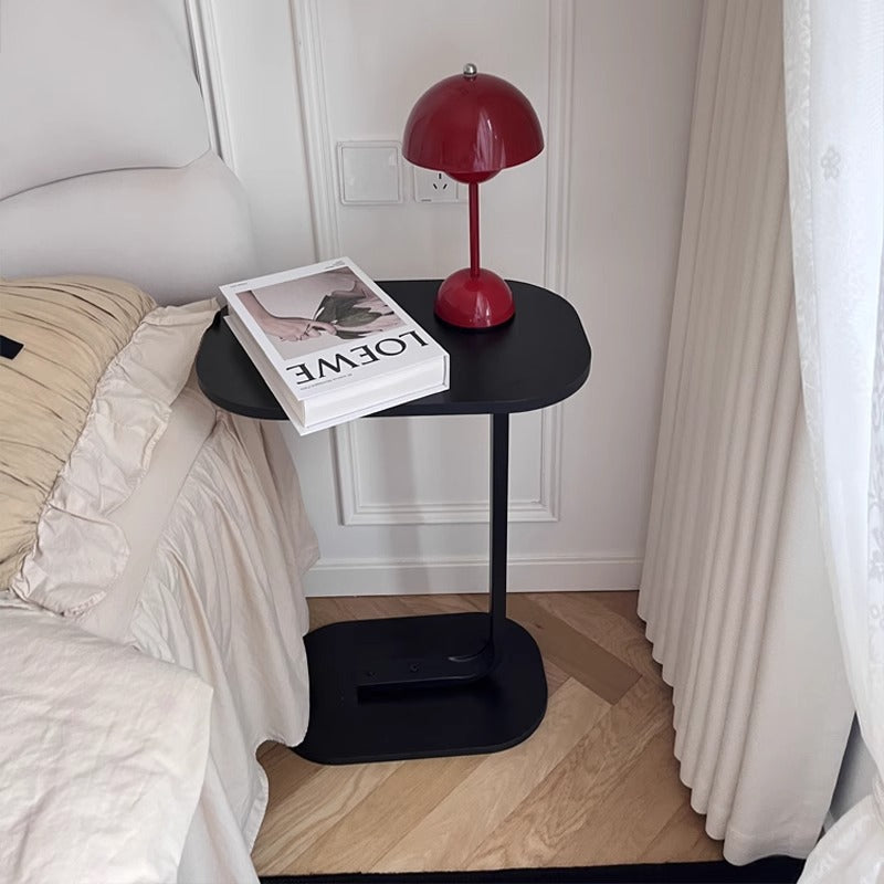 C-Shaped Oval Side Table – Modern Sofa & Laptop Table
