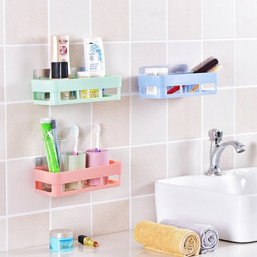 Multipurpose Kitchen Bathroom Shelf Wall Holder Storage Rack Box