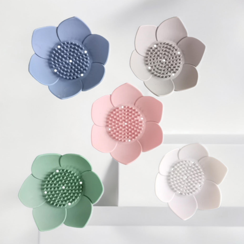 Silicone Lotus Soap Holder (Saboon Dani) for Wash Basin, Bathroom & Kitchen Sink