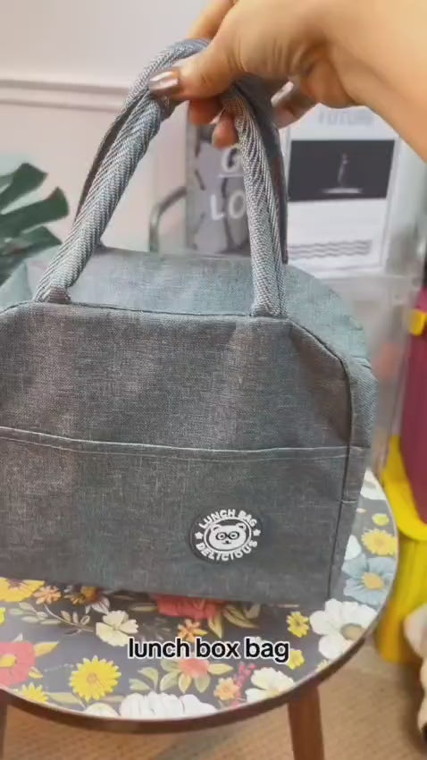 Children Lunch Bag With Inside Thermal Insulation - Portable Picnic Food Storage Bag Multipurpose