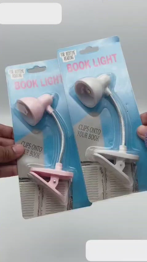 Mini Book Light With Clip Portable Led Reading Lamp Travel Bedroom Night Light Night Lights Eye Protections (random Colours)